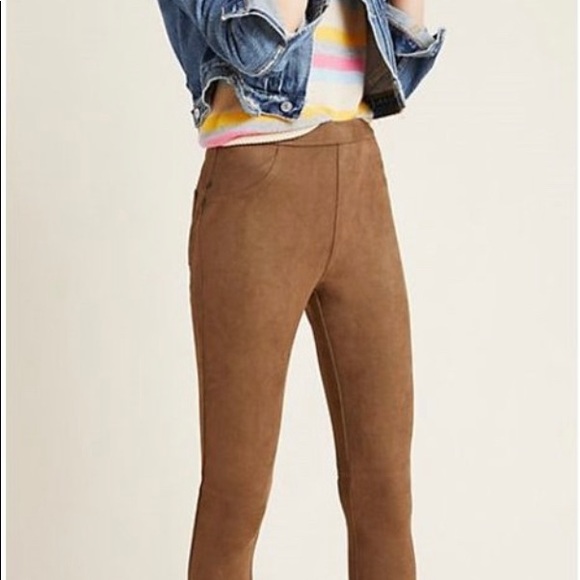 Sanctuary x Anthropologie Mona Suede Jeggings - Picture 3 of 6